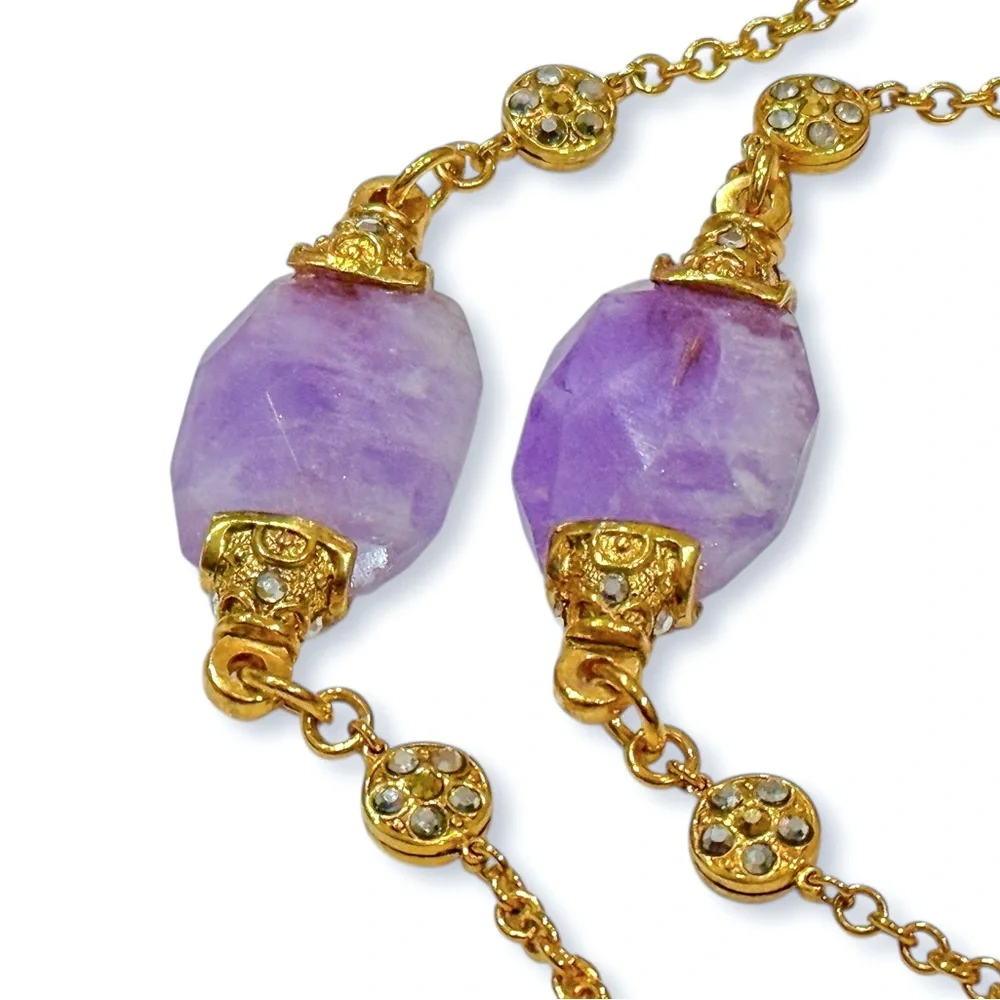 Barrera Long 48” Necklace with Multicolor Pastel Beads and Crystal Accents - Picture 7 of 17